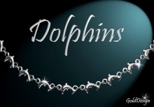 Dolphins - náramek rhodium